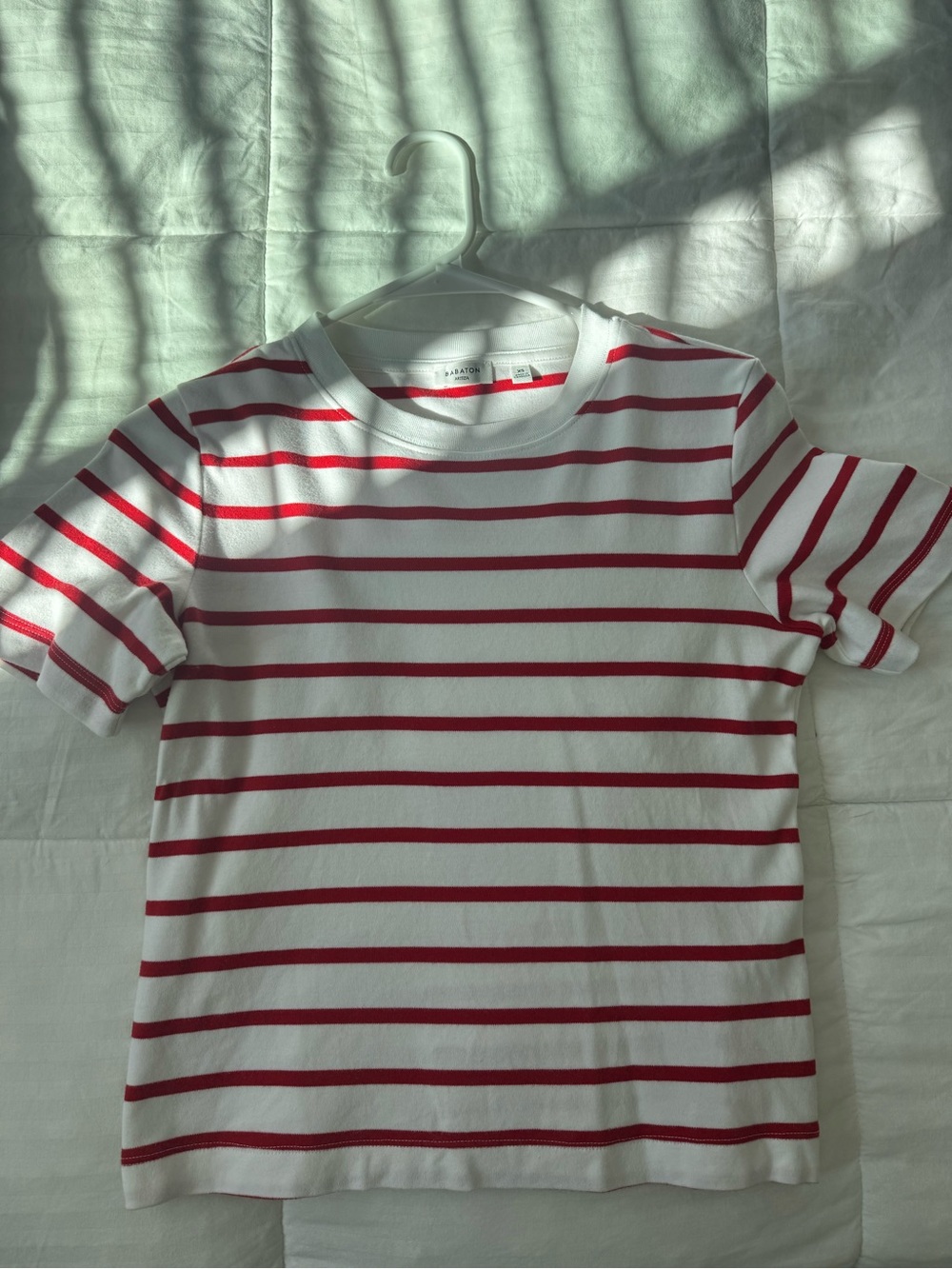 Babaton Red & White Striped Tee